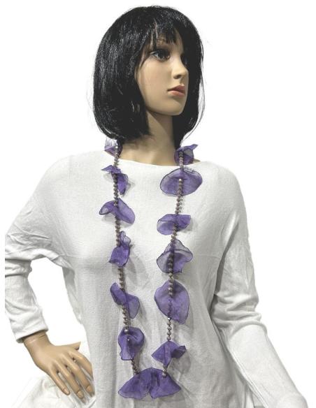 COLLARES MORADOS LARGOS BONITOS PARA LLEVAR LARGO O CORTO