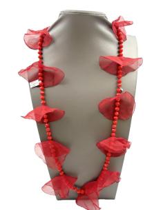 COLLARES ROJOS LARGOS BONITOS PARA LLEVAR LARGO O CORTO