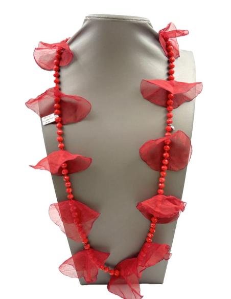 COLLARES ROJOS LARGOS BONITOS PARA LLEVAR LARGO O CORTO