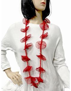 COLLARES ROJOS LARGOS BONITOS PARA LLEVAR LARGO O CORTO 2