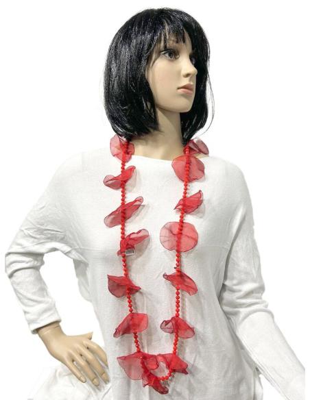 COLLARES ROJOS LARGOS BONITOS PARA LLEVAR LARGO O CORTO