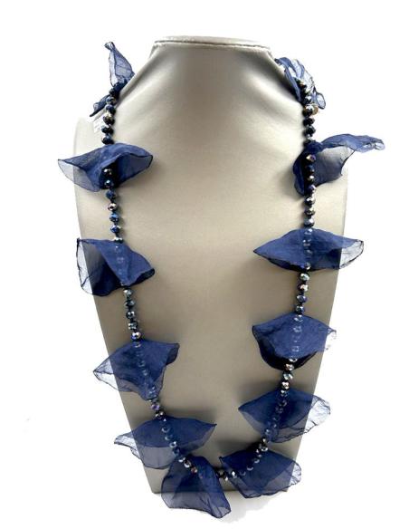 COLLARES AZULES MARINO LARGOS BONITOS PARA LLEVAR LARGO O CORTO