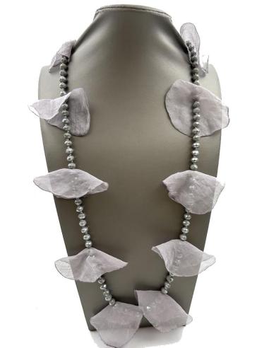 COLLARES GRISES LARGOS BONITOS PARA LLEVAR LARGO O CORTO