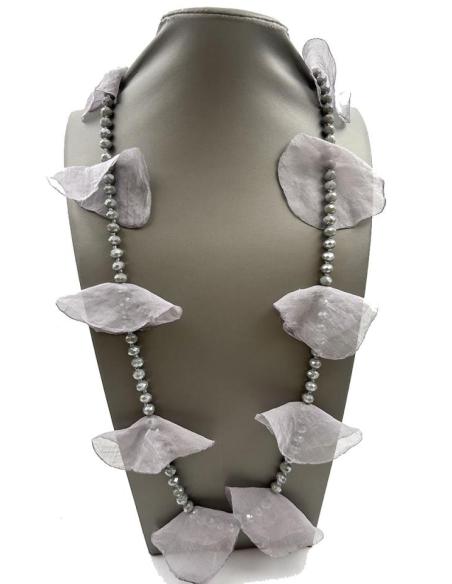 COLLARES GRISES LARGOS BONITOS PARA LLEVAR LARGO O CORTO