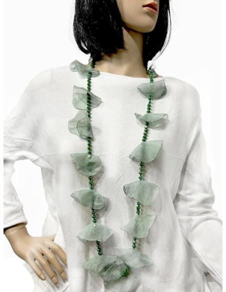 COLLARES VERDES AGUA DE MUJER PARA LLEVAR LARGO O CORTO
