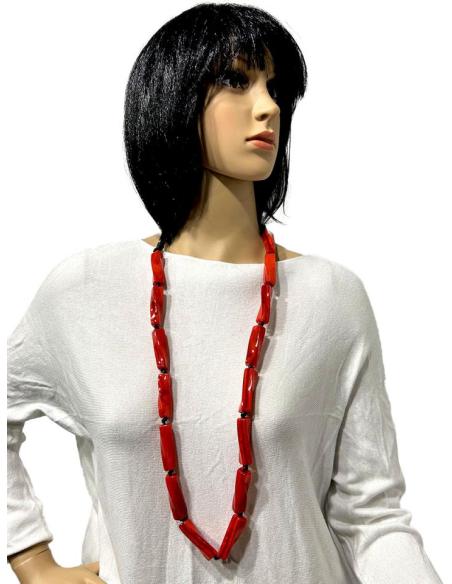 COLLARES ROJOS LARGOS QUE QUEDAN VIVEZA A CUALQUIER LOOK