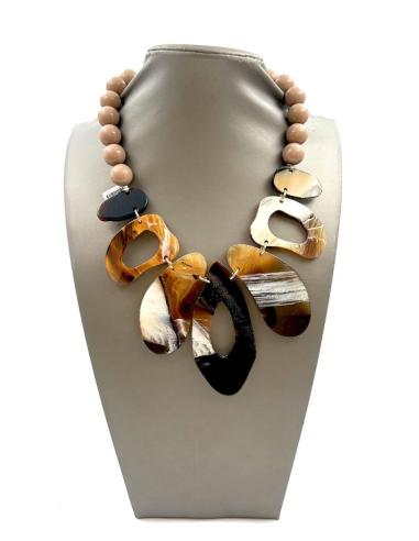 BONITOS COLLARES CORTOS EN TONOS MARRONES Y CARAMELO