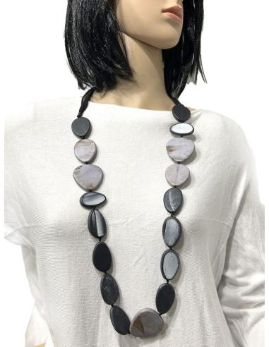 COLLARES NEGROS Y GRISES LARGOS PARA LLEVAR CON TODO