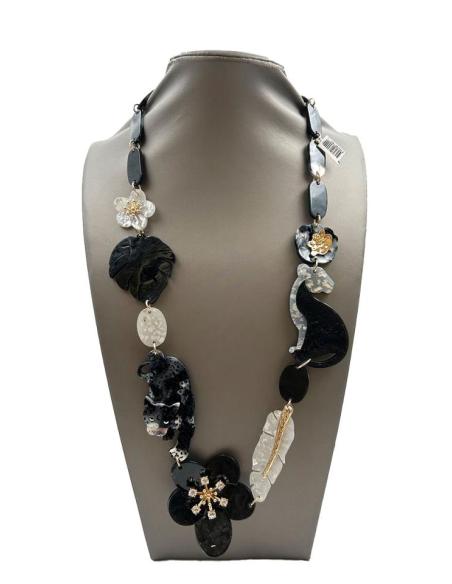 COLLARES NEGROS LARGOS CON LEOPARDOS IDEAL PARA LLEVAR CON LOOK DE DIA