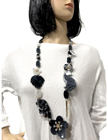 COLLARES NEGROS LARGOS CON LEOPARDOS IDEAL PARA LLEVAR CON LOOK DE DIA