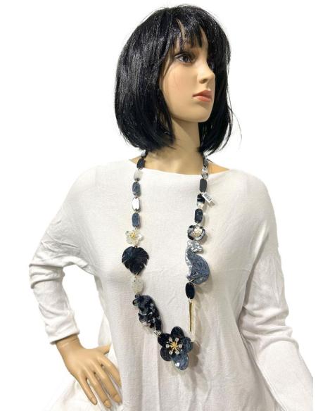 COLLARES NEGROS LARGOS CON LEOPARDOS IDEAL PARA LLEVAR CON LOOK DE DIA