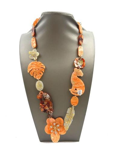 COLLARES NARANJAS VISTOSO COLORIDO PARA ANIMAR SU LOOK
