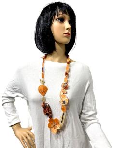 COLLARES NARANJAS VISTOSO COLORIDO PARA ANIMAR SU LOOK 2
