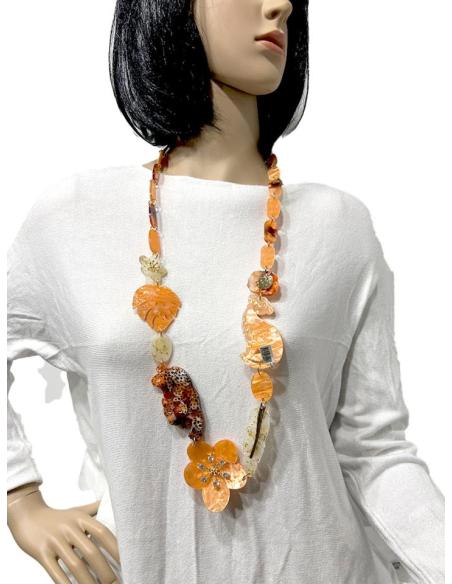 COLLARES NARANJAS VISTOSO COLORIDO PARA ANIMAR SU LOOK