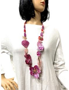 COLLARES FUCSIAS Y MORADOS CON DETALLE ORIGINAL DE LEOPARDOS 2