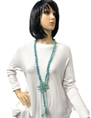 COLLARES VERDE MAR LARGOS CON RAMITA DE CORAL MUY VISTOSOS