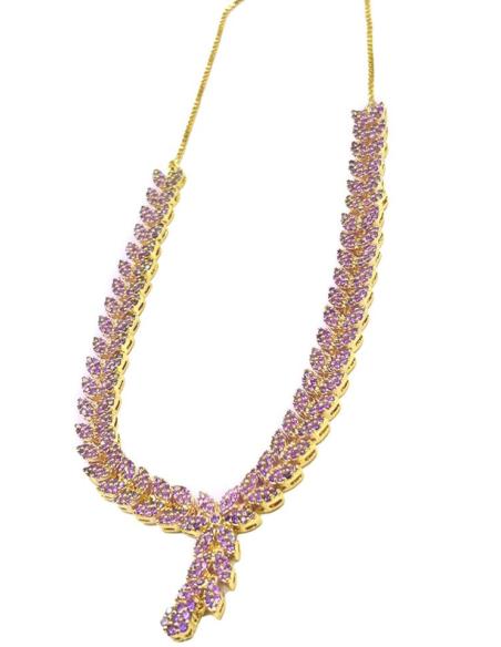 COLLARES MORADOS CON PENDIENTES A JUEGO ESPECIAL BODAS