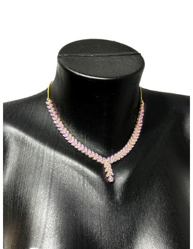 COLLARES MORADOS CON PENDIENTES A JUEGO ESPECIAL BODAS