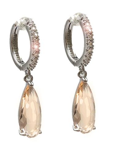 PENDIENTES ELEGANTES DE MUJER DORADOS LARGOS Y AROS CIRCONITAS
