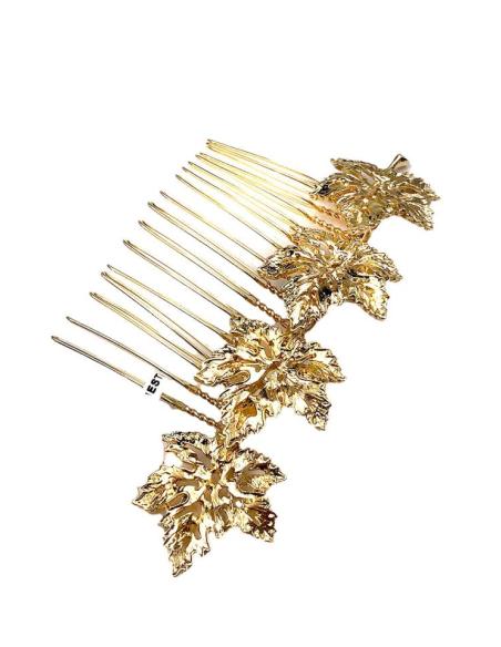 PEINETAS DORADAS PARA MUJER ESPECIAL INVITADAS DE BODAS Y EVENTOS