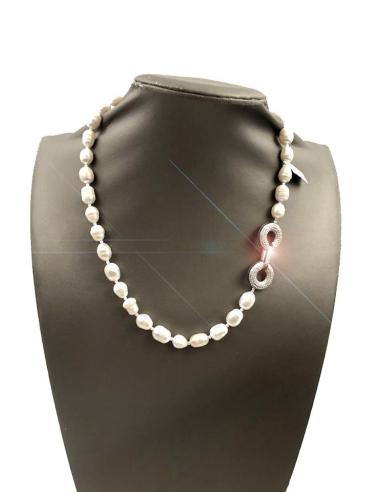 COLLARES DE PERLAS MUJER CON CIERRE ELEGANTE CON CIRCONOITAS