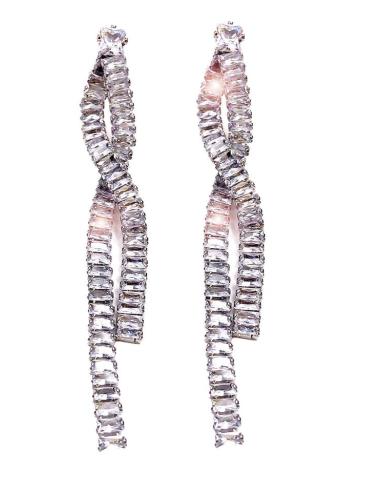 PENDIENTES LARGOS PLATEADOS MUJER MUY ELEGANTES ESPECIAL BODAS