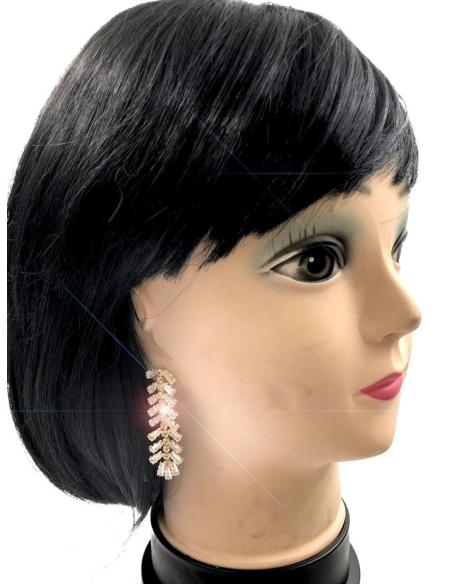 PENDIENTES MUJER LARGOS DORADOS MUY ELEGANTES PARA MADRINAS BODA