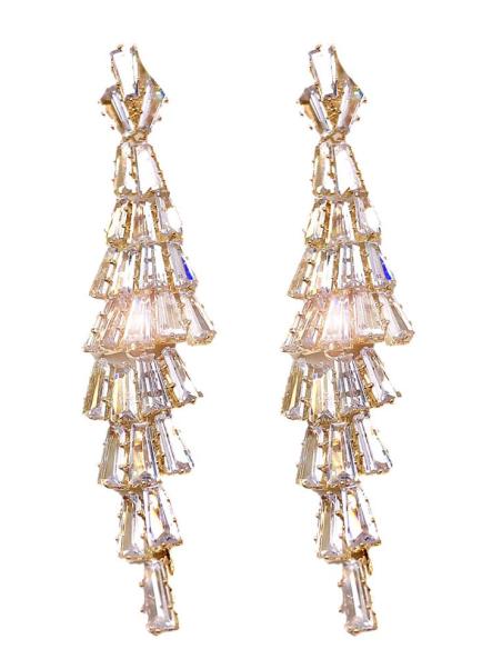 PENDIENTES DORADOS LARGOS JOYAS DE MUJER ESPECIAL BODAS DE NOCHE