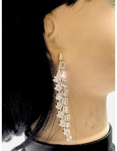 PENDIENTES DE FIESTA LARGOS DORADOS ESPECIAL INVITADAS DE BODAS