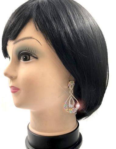 PENDIENTES PLATA LARGOS PARA NOVIAS DISEÑO ROMANTICO ESPECIAL BODAS
