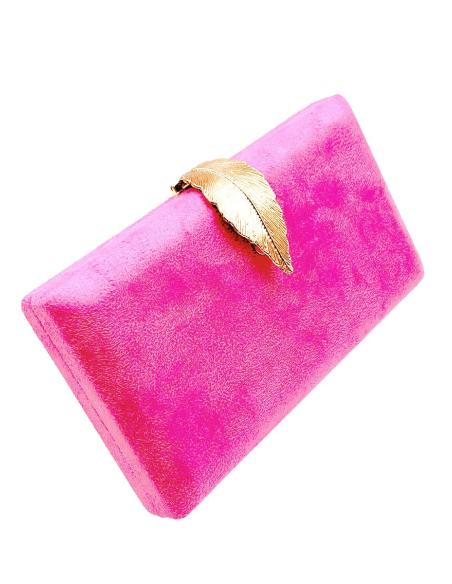 BOLSOS FIESTA Y BODA MUY ELEGANTES CON CIERRE HOJA ELIGE TU COLOR