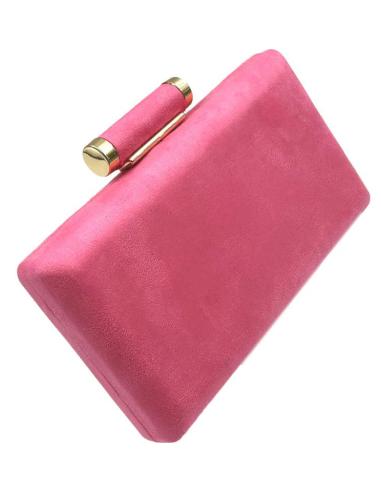 BOLSOS ROSAS CHICLE PARA BODAS CLUTCH ELEGANTE DE INVITADA