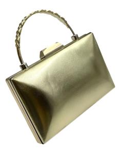 BOLSOS ELEGANTES DORADOS DE FIESTA CON ASA RIGIDA PARA BODAS