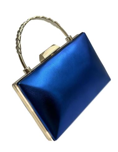 BOLSOS ELEGANTES AZULONES DE FIESTA CON ASA RIGIDA PARA BODAS