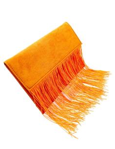 BOLSOS FIESTA NARANJAS CON FLECOS MUY SOFISTICADOS Y TENDENCIA