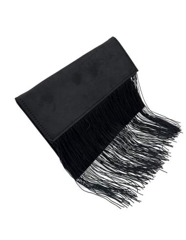 BOLSOS FIESTA NEGROS CON FLECOS MUY SOFISTICADOS Y TENDENCIA