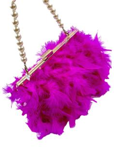 BOLSOS BUGAMBILIAS DE PLUMAS VAPOROSAS PARA BODA