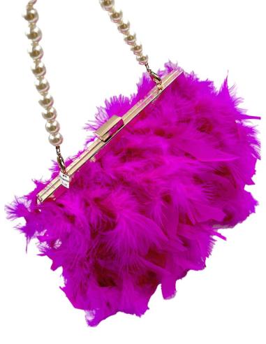 BOLSOS BUGAMBILIAS DE PLUMAS VAPOROSAS PARA BODA