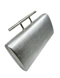 BOLSOS PLATEADOS DE ASA RIGIDA PARA FIESTA Y NOCHE MUY ORIGINALES