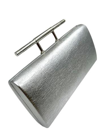 BOLSOS PLATEADOS DE ASA RIGIDA PARA FIESTA Y NOCHE MUY ORIGINALES