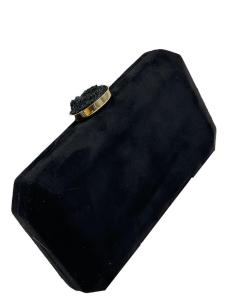 BOLSOS DE FIESTA NEGROS CON BONITO CIERRE PIEDRA PARA INVITADAS
