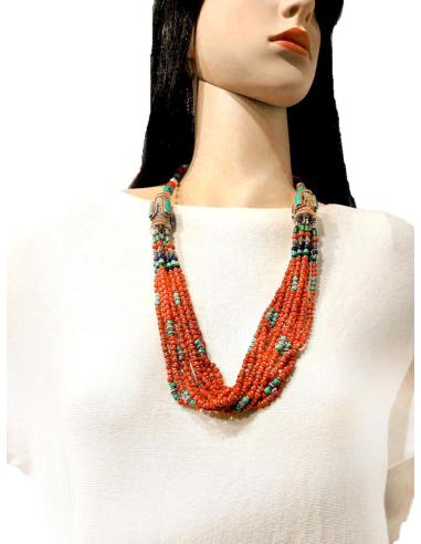 COLLARES DE CORAL Y PLATA TIBETANA JOYAS ANTIGUAS EXCLUSIVAS