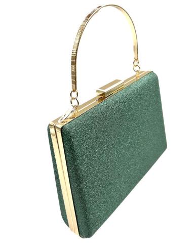 BOLSOS DE FIESTA VERDES CON ASA METALICA PARA BODA DE NOCHE Y EVENTOS