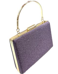 BOLSOS DE FIESTA MORADOS CLARO CON ASA METALICA PARA BODAS