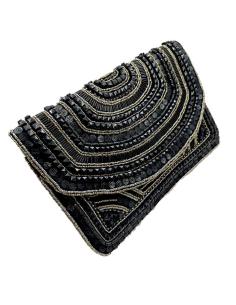 BOLSOS NEGROS PARA BODAS FIESTA Y EVENTOS CARTERA CON PEDRERIA