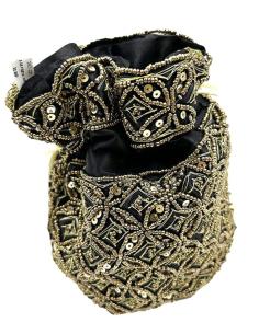 BOLSOS DE FIESTA NEGROS Y DORADOS LIMOSNERA BODAS Y EVENTOS