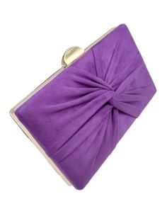 BOLSOS ONLINE MORADOS DE FIESTA BODA Y NOCHE CON DETALLE DRAPEADO