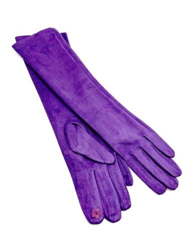 GUANTES MORADOS LARGOS DE BODA NOCHE Y FIESTA