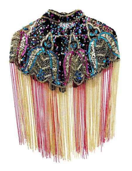 CAPAS DE FIESTA CON EXQUISITA DECORACION JOYA PARA LUCIR IMPECABLE