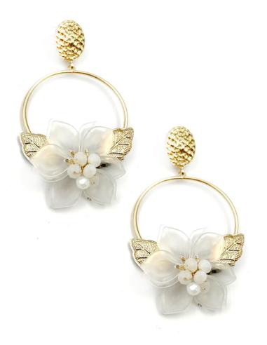 PENDIENTES FLAMENCA BLANCOS DE AROS PARA LA FERIA Y LUCIR PRECIOSA